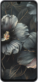 Силиконовый чехол Черные цветы для Infinix Note 12 (2023) - 6031u-3042 изображение 