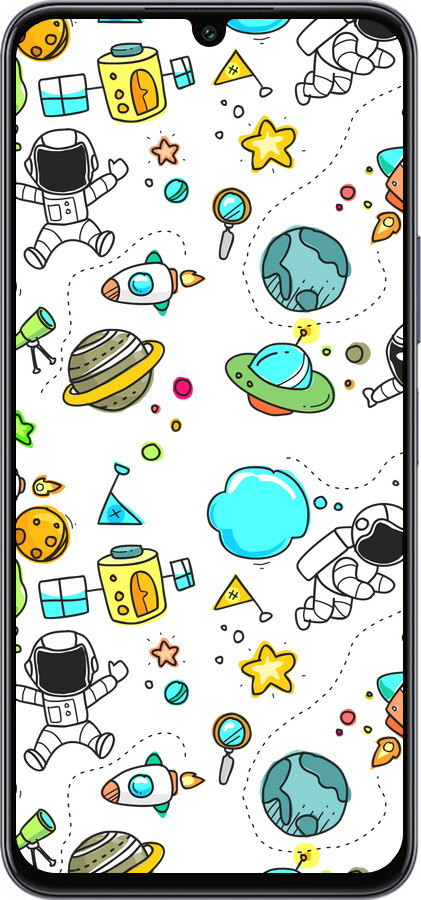 Силиконовый чехол Космос для Infinix Note 12 (2023) - 4735u-3042 изображение 