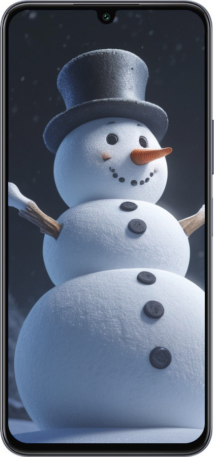 Силіконовий чехол Сніговик для Infinix Note 12 (2023) - 5826u-3042 изображение 