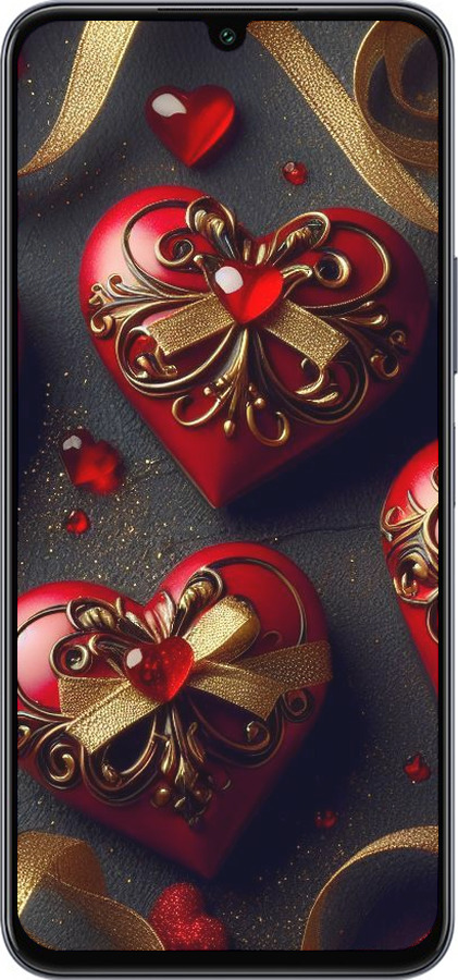 Силиконовый чехол Сердечки v4 для Infinix Note 12 (2023) - 5834u-3042 изображение 