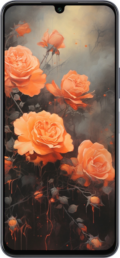 Силіконовий чехол Оранжеві троянди для Infinix Note 12 (2023) - 5944u-3042 изображение 