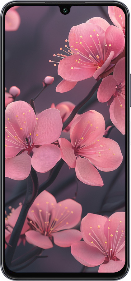 Силіконовий чехол Пурпурова сакура для Infinix Note 12 (2023) - 6075u-3042 изображение 