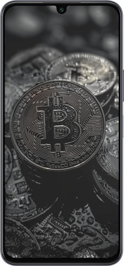 Силиконовый чехол Black Bitcoin для Infinix Note 12 (2023) - 6090u-3042 изображение 