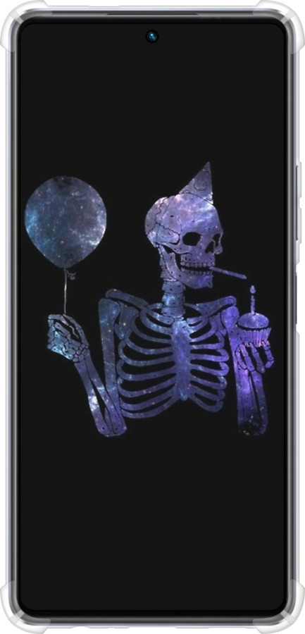 Силикон с усиленными углами чехол Скелетное искусство для Infinix Note 30 Pro - 6536sp-3427 изображение 
