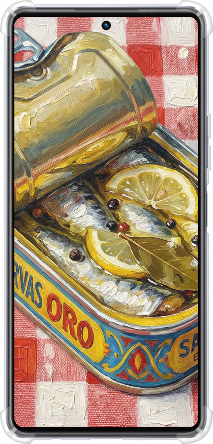 Силикон с усиленными углами чехол Vintage Sardine Tin Phone для Infinix Note 30 Pro - 6772sp-3427 изображение 