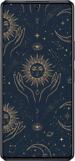 Силиконовый чехол Celestial Harmony: Sun & Moon Gold Mystic Pattern для Infinix Note 30 Pro - 6778u-3427 изображение 