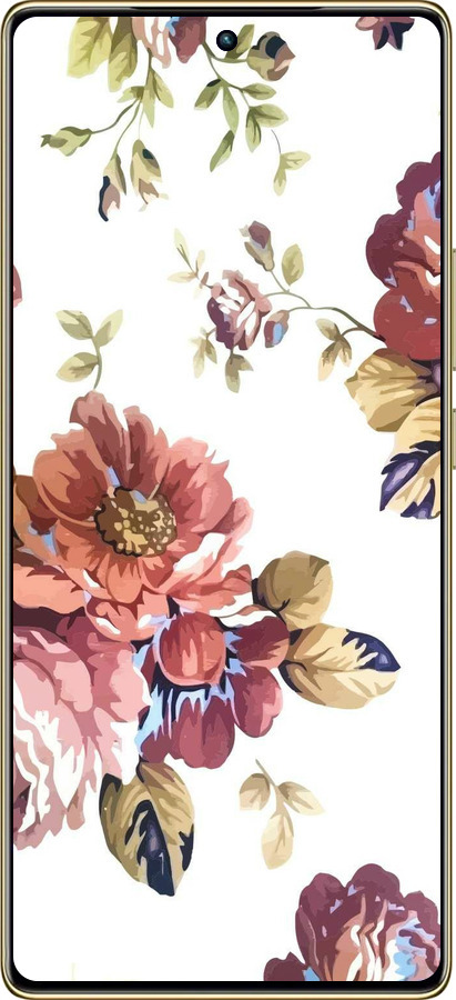 TPU чехол Vintage flowers для Infinix Note 40 Pro 4G - 4333b-3691 изображение 