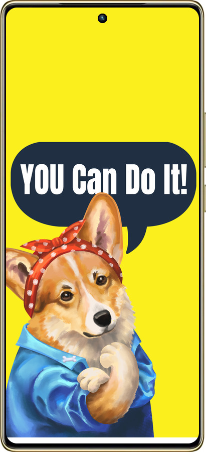 TPU чехол чехол с корги You Can Do It для Infinix Note 40 Pro 4G - 6184b-3691 изображение 
