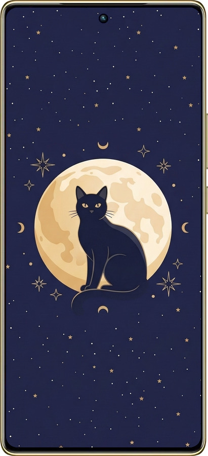 TPU чехол Cute Cat Celestial/Witchy для Infinix Note 40 Pro 4G - 6787b-3691 изображение 