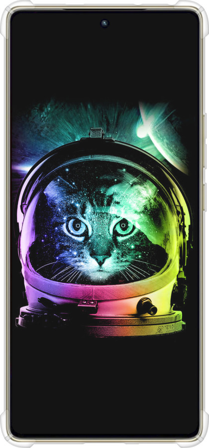Силикон с усиленными углами чехол Кот-астронавт для Infinix Note 40 Pro 4G - 4154sp-3691 изображение 