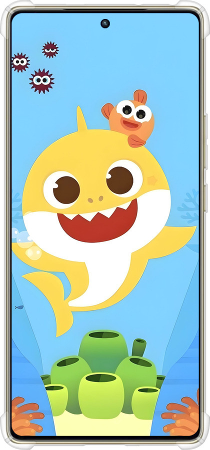 Силіконовий протиударний с посиленими кутами чехол Бейби Шарк для Infinix Note 40 Pro 4G - 6303sp-3691 изображение 