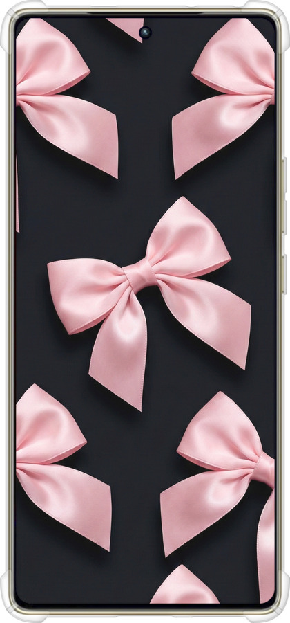 Силіконовий протиударний с посиленими кутами чехол Coquette Ribbons Dark Coquette для Infinix Note 40 Pro 4G - 6767sp-3691 изображение 