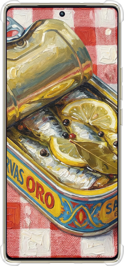 Силикон с усиленными углами чехол Vintage Sardine Tin Phone для Infinix Note 40 Pro 4G - 6772sp-3691 изображение 