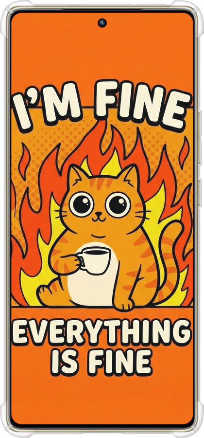 Силикон с усиленными углами чехол Funny Cat для Infinix Note 40 Pro 4G - 6786sp-3691 изображение 