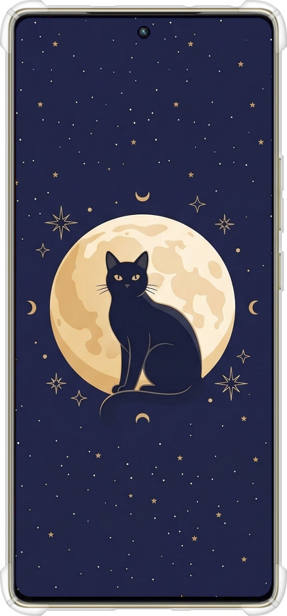 Силикон с усиленными углами чехол Cute Cat Celestial/Witchy для Infinix Note 40 Pro 4G - 6787sp-3691 изображение 