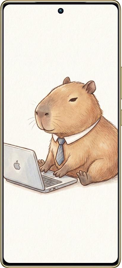 Силиконовый чехол Funny Capybara CEO Working для Infinix Note 40 Pro 4G - 6777u-3691 изображение 