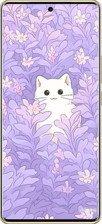 TPU чехол Котик в цветах для Infinix Note 40 Pro+ 5G - 6390b-3801 изображение 