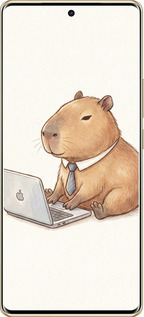 TPU чехол Funny Capybara CEO Working для Infinix Note 40 PRO 5G - 6777b-3690 изображение 
