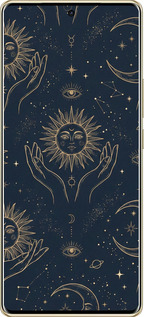 TPU чехол Celestial Harmony: Sun & Moon Gold Mystic Pattern для Infinix Note 40 Pro+ 5G - 6778b-3801 изображение 