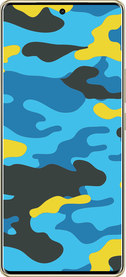 TPU чехол Жовто-блакитний камуфляж для Infinix Note 40 PRO 5G - 1084b-3690 изображение 