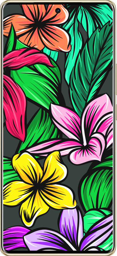 TPU чехол Тропические цветы 1 для Infinix Note 40 PRO 5G - 4753b-3690 изображение 