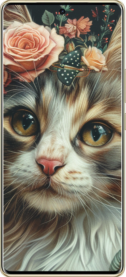 TPU чехол Cats and flowers для Infinix Note 40 Pro+ 5G - 6069b-3801 изображение 
