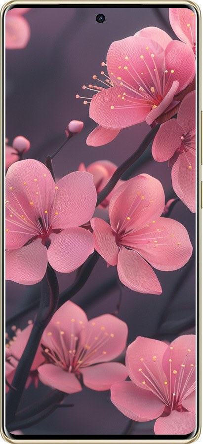 TPU чехол Пурпурная сакура для Infinix Note 40 Pro+ 5G - 6075b-3801 изображение 