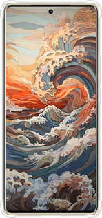 Силикон с усиленными углами чехол Арт волны для Infinix Note 40 Pro+ 5G - 6324sp-3801 изображение 