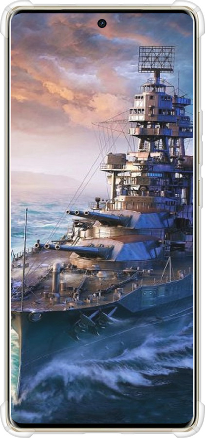 Силикон с усиленными углами чехол Военный корабль, world of tanks, wargaming для Infinix Note 40 PRO 5G - 6461sp-3690 изображение 