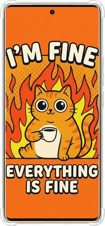 Силикон с усиленными углами чехол Funny Cat для Infinix Note 40 PRO 5G - 6786sp-3690 изображение 