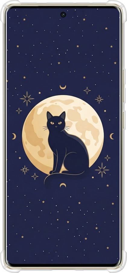 Силикон с усиленными углами чехол Cute Cat Celestial/Witchy для Infinix Note 40 Pro+ 5G - 6787sp-3801 изображение 