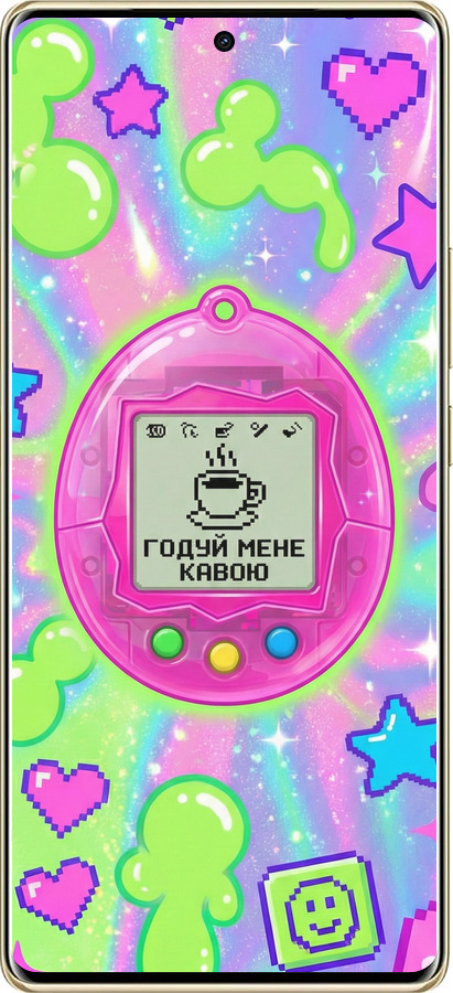 Силіконовий чехол Y2K Aesthetic Retro Pet: Годуй мене кавою для Infinix Note 40 PRO 5G - 6784u-3690 изображение 