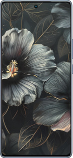 TPU чехол Черные цветы для Infinix Note 40 - 6031b-3707 изображение 