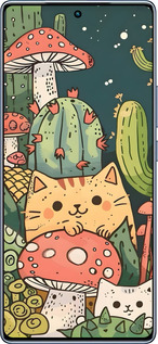 TPU чехол Коты грибы для Infinix Note 40 - 6321b-3707 изображение 