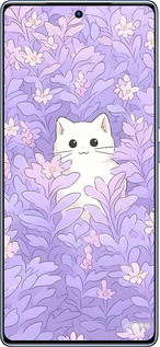 TPU чехол Котик в цветах для Infinix Note 40 - 6390b-3707 изображение 