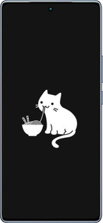 TPU чехол С милым котом на черном фоне для Infinix Note 40 - 6528b-3707 изображение 