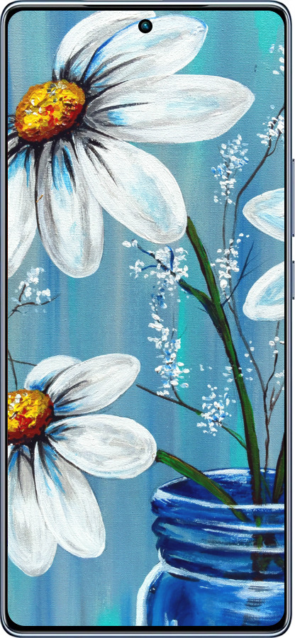 TPU чехол Красивые арт-ромашки для Infinix Note 40 - 4031b-3707 изображение 