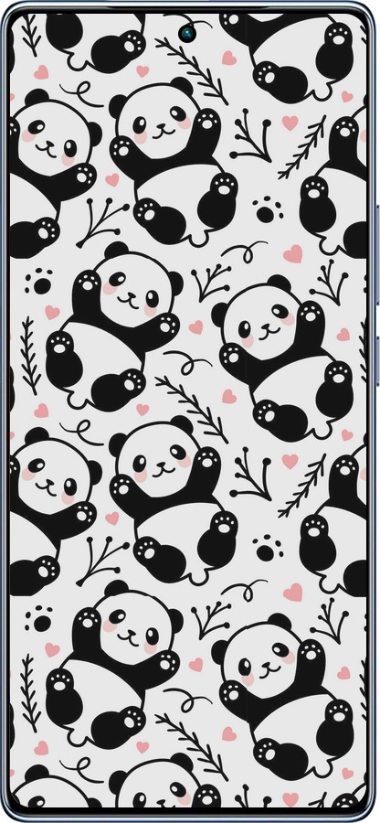 TPU чехол Панды для Infinix Note 40 - 4318b-3707 изображение 