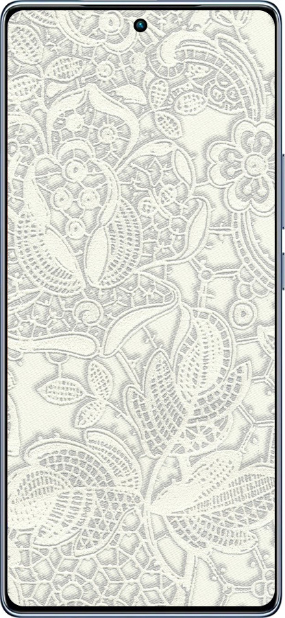 TPU чехол Белое кружево для Infinix Note 40 - 4383b-3707 изображение 