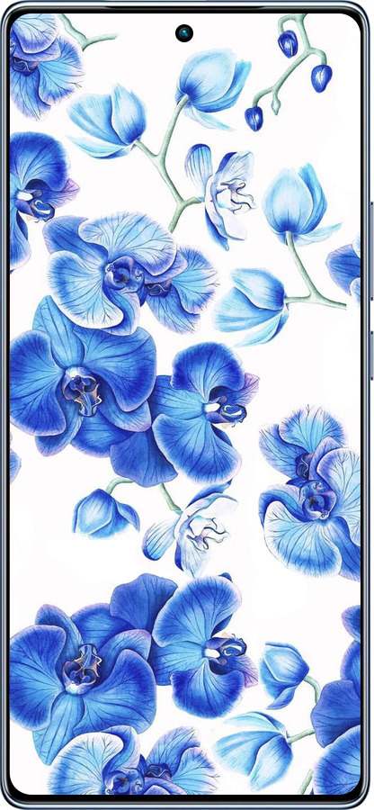 TPU чехол Голубые орхидеи для Infinix Note 40 - 4406b-3707 изображение 