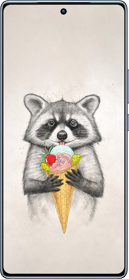 TPU чехол Енотик с мороженым для Infinix Note 40 - 4602b-3707 изображение 