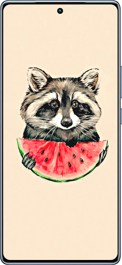 TPU чехол Енотик с арбузом для Infinix Note 40 - 4605b-3707 изображение 