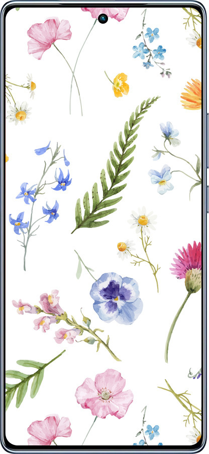 TPU чехол Цветочный фон v2 для Infinix Note 40 - 5472b-3707 изображение 