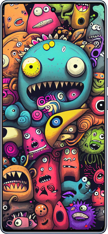 TPU чехол Cмешные монстры для Infinix Note 40 - 5549b-3707 изображение 