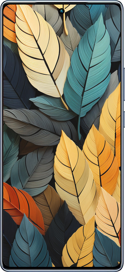 TPU чехол Кольорове листя для Infinix Note 40 - 5644b-3707 изображение 