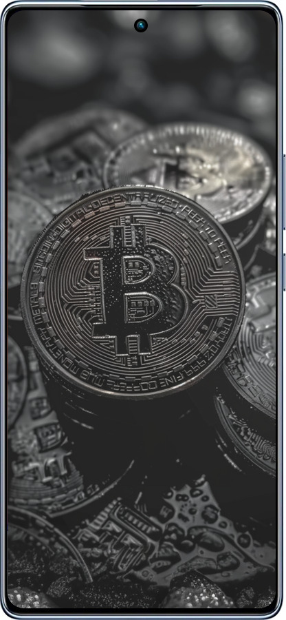 TPU чехол Black Bitcoin для Infinix Note 40 - 6090b-3707 изображение 