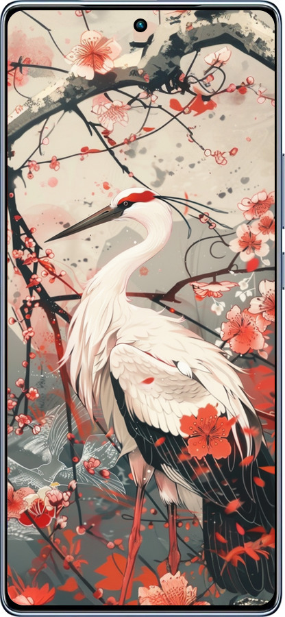 TPU чехол Аист в цвету сакуры для Infinix Note 40 - 6109b-3707 изображение 