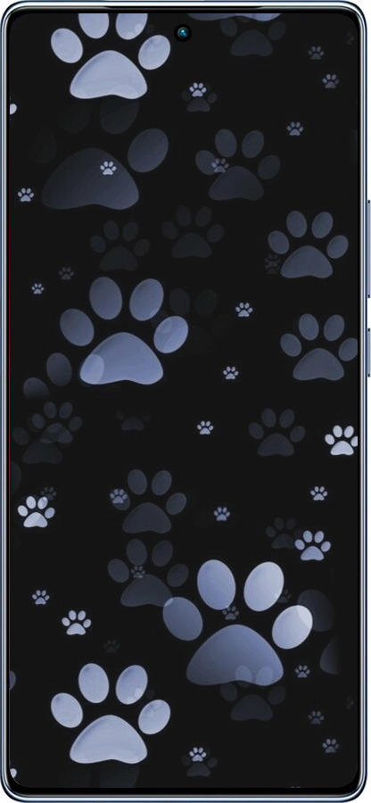 TPU чехол С синими отпечатками лап для Infinix Note 40 - 6441b-3707 изображение 