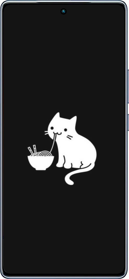 TPU чехол С милым котом на черном фоне для Infinix Note 40 - 6528b-3707 изображение 