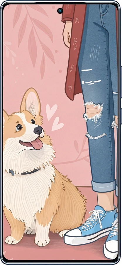 TPU чехол Корги 3 для Infinix Note 40 - 6707b-3707 изображение 